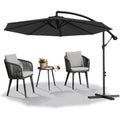 froadp hoehenverstellbar ampelschirme mit kurbel alu sonnenschirme uv40 sonnenschutz balkonschirm windfest gartenschrime wasserdichte marktschirm fuer patio terrase 300cm dunkelgrau