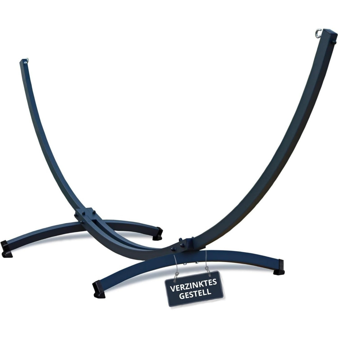 potenza verzinkter tytan gestell outdoor haengemattengestell xxl 360cm 350kg i gestell fuer haengematten rahmen aus stahl wetterfest basic graphit