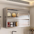 mehrzweckschrank haengeschrank kueche mit transparenten schiebetueren materialien edelstahl und acryl zwei montagemoeglichkeiten tragkraft pro ebene 25 kg schrank kueche90 30 70cm