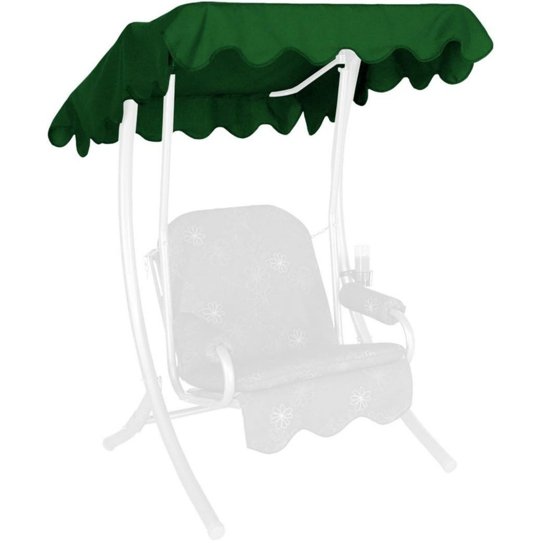 sonnendach fuer hollywoodschaukel swingtex gruen 100 x 145 cm passend fuer viele 1-sitzer hollywoodschaukeln schaukeldach made in germany waschbarer stoff