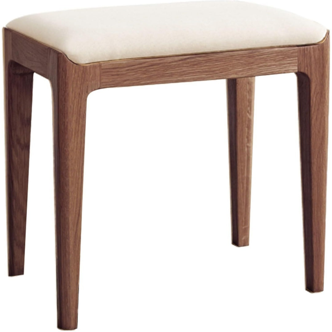 polsterhocker stuhl schminktisch massivholzwalnuss 42x30x42cm multifunktional schuhbankschminkhocker mit hoch elastischem schaumstoffmake-up hocker fuer schlafzimmer