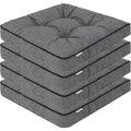 pillowprim 4er set stuhlkissen 49x47 cm sitzauflagen polsterauflagen outdoorindoor ausseninnen garten winter gatren freizeit sommer sommerferien anthrazit